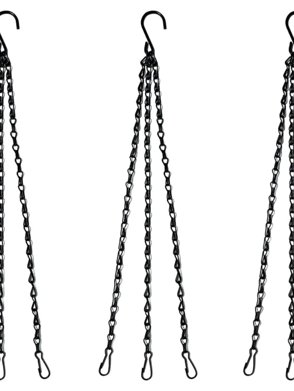 16 inch Long Hanging Plant Chains Flower Pot Hangers with Clips and Hooks 3 Poin